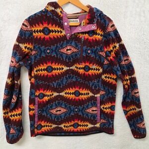 Dravus Southwestern Aztec Print Fleece Pullover‎ Hoodie Women's Small